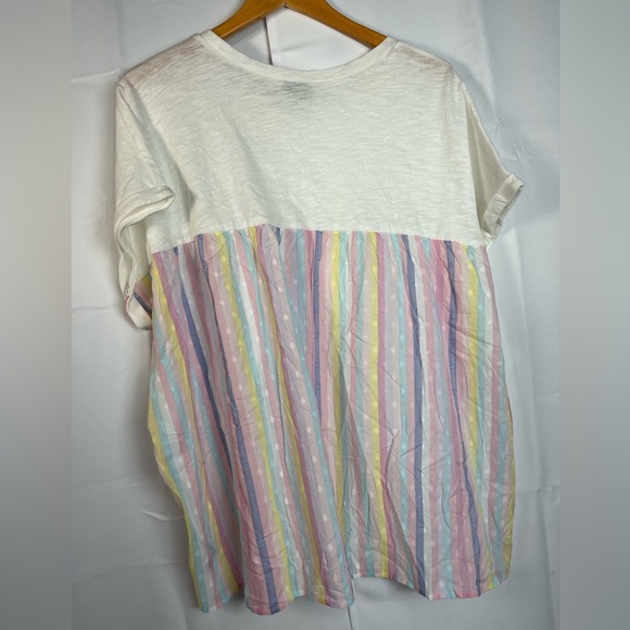 torrid Tops - Torrid Womens 100% cotton Top Shirt Blouse Short Sleeve Ivory Size 3
